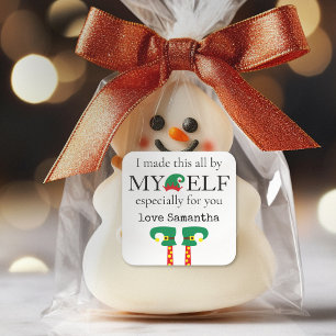 Funny Ich habe das hier gemacht Quadratischer Aufkleber