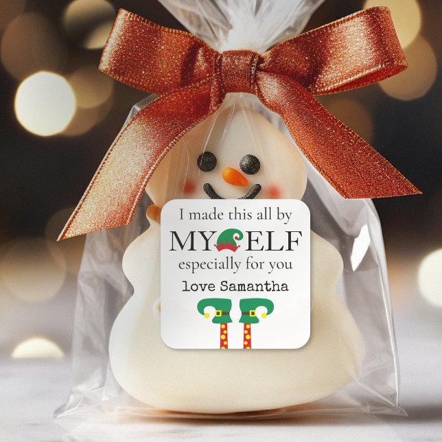 Funny Ich habe das hier gemacht Quadratischer Aufkleber (Von Creator hochgeladen)