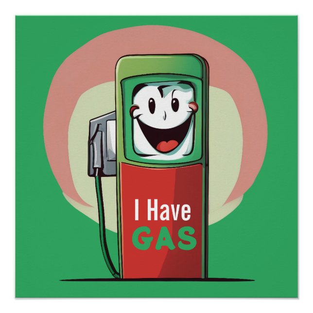 Funny, ich habe Gas Cartoon Poster (Vorderseite)