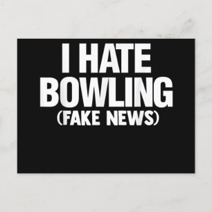 Funny ich Hasse Bowling Tee Shirt Männer Frauen Ge Einladungspostkarte