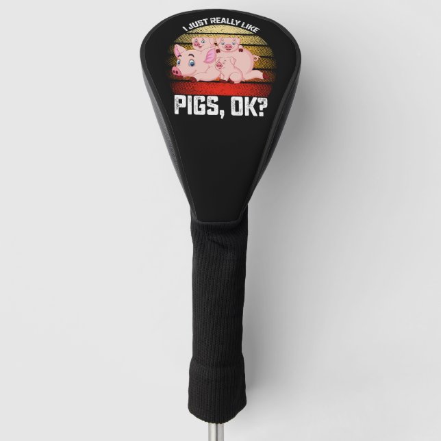 Funny, ich mag Schweinefleisch echt. Golf Headcover (Vorderseite)