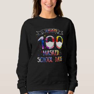 Funny ich überlebte 100 Masked School Day 100. Tag Sweatshirt