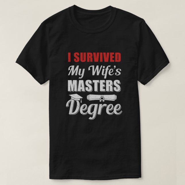 Funny Ich überlebte den Master-Abschluss meiner Eh T-Shirt (Design vorne)