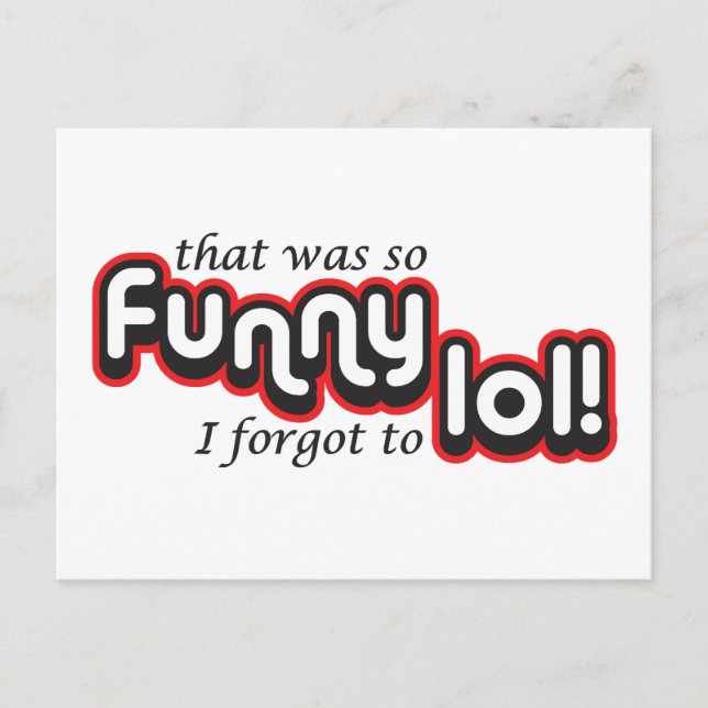 Funny ich vergaß zu locken postkarte (Vorderseite)