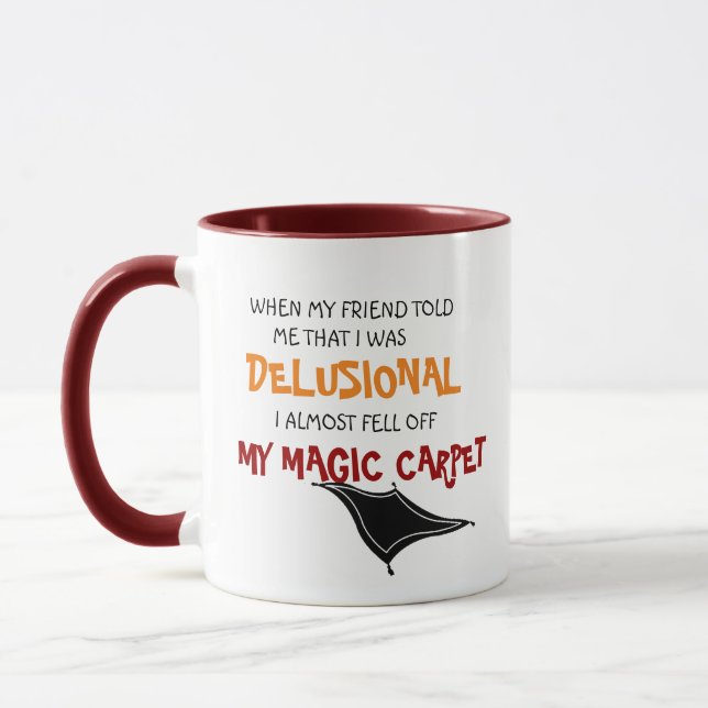 Funny ich war wahnsinnig Crazy Magic Carpet Tasse (Links)