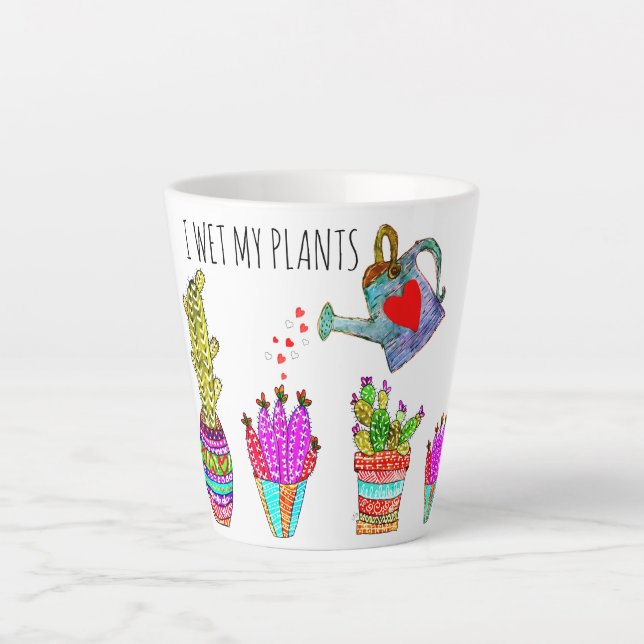 Funny ich wasse meine Pflanze Cacti Milchtasse (Vorderseite)