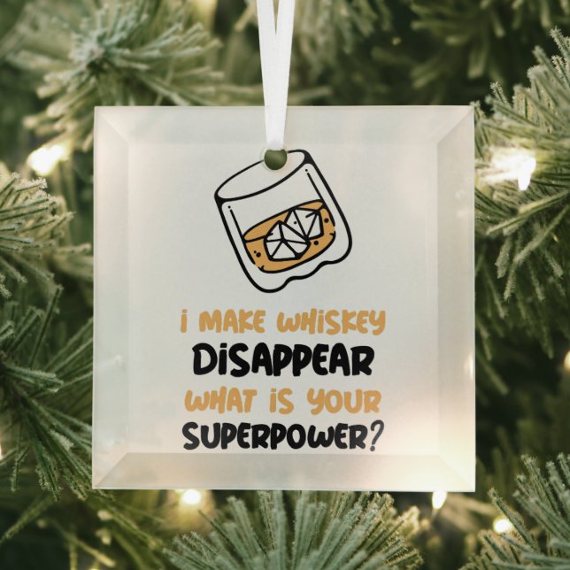 Funny ich Whiskey verschwinden lassen Ornament Aus Glas (Insitu)