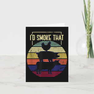 Funny Id rauchen, dass Grillen Koch Grillmaster Gi Karte