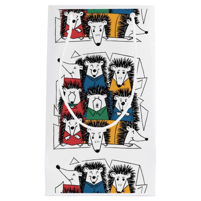 Funny Igel Abstraktes Muster Kleine Geschenktüte (Vorderseite)