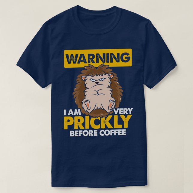 Funny Igel Coffee Drink T-Shirt (Design vorne)