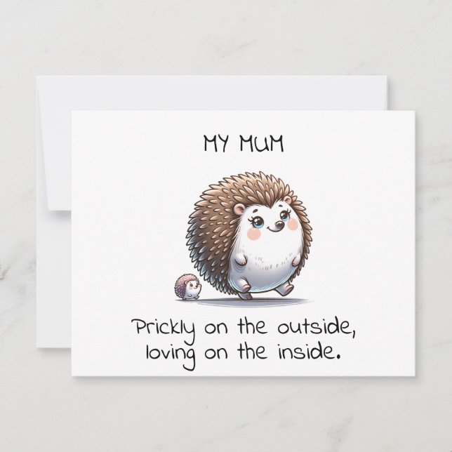 Funny Igel Pun Mother-Day-Geschenk (Vorderseite)
