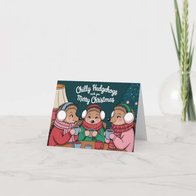 Funny Igel Weihnachten Karte (Vorderseite)