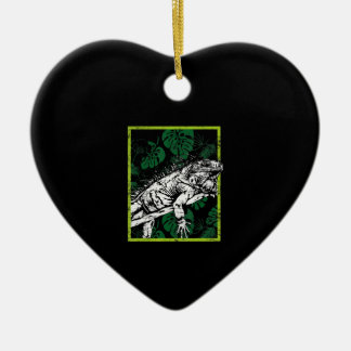 Funny Iguana Lovers Gift Keramik Ornament