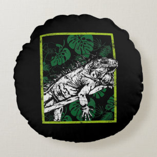 Funny Iguana Lovers Gift Rundes Kissen