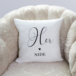 Funny ihre Seite Schwarz & Weiß Kissen Kissen