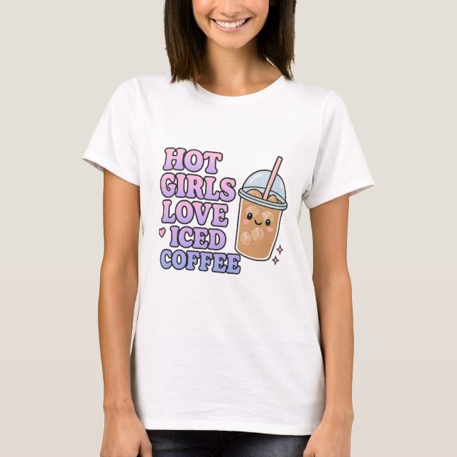 Funny Iice Coffee Shirt - Dark Spaß Coffee Lover (Vorderseite)