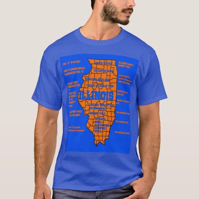 Funny Illinois Design T-Shirt (Vorderseite)
