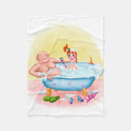 Funny Illustration Lovers Fleecedecke