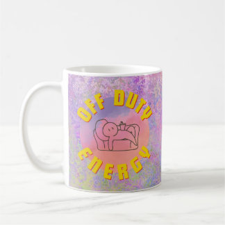 FUNNY ILLUSTRATION: "OFF DUTY ENERGY" KAFFEETASSE