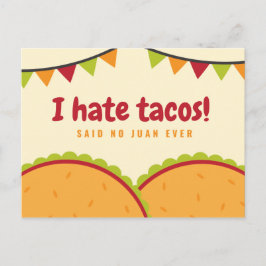 Funny Illustriert mexikanisches Tacos Postkarte