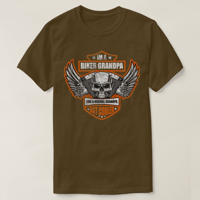Funny Im a Biker Grandpa wie ein normaler Opa Aber T-Shirt (Design vorne)