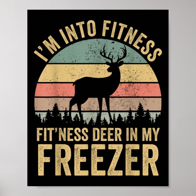 Funny Im Fitness Fitness Hirsch in meinem Freezer  Poster (Vorne)