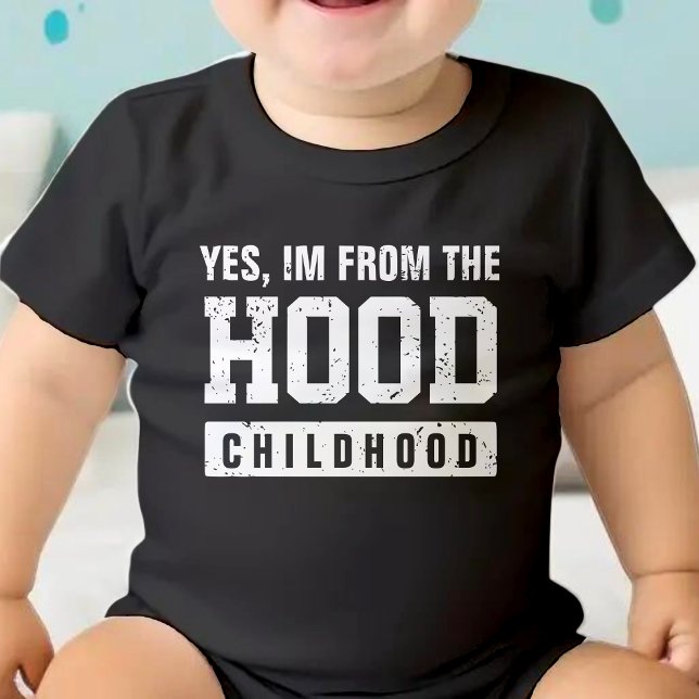 Funny I'm From the Hood Childhood Baby Strampler (Funny I'm From the Hood Childhood Baby Bodysuit)