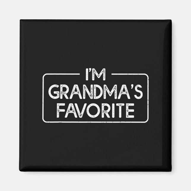 Funny I'm Grandma's Favorite Grandson Granddaughte Magnet (Vorne)