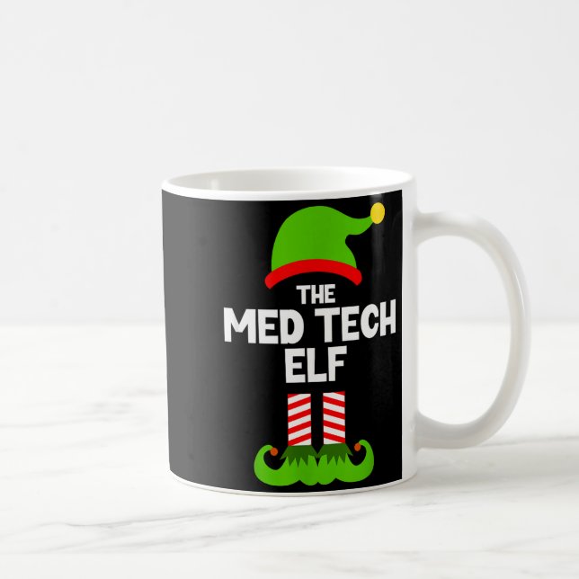 Funny I'm The Med Tech Elf Christmas Xmas Medical  Kaffeetasse (Rechts)