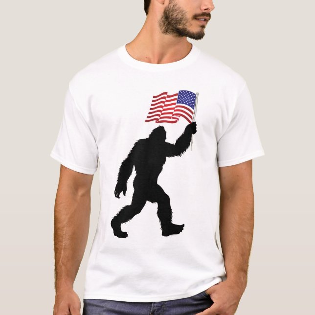 FUNNY Independence Day BIGFOOT 4. Juli T-Shirt (Vorderseite)