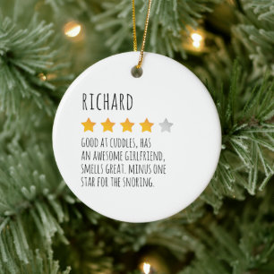 Funny Individuelle Name 5 Star Review Geschenk Keramik Ornament