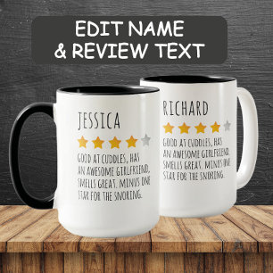 Funny Individuelle Name 5 Star Review Tasse für ih