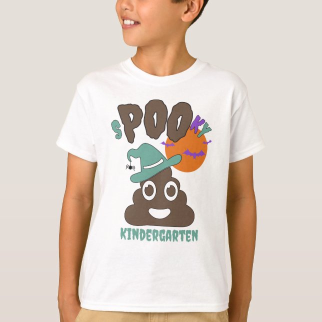 Funny Individuelle Name Grade Year Spooky Poo T-Shirt (Vorderseite)
