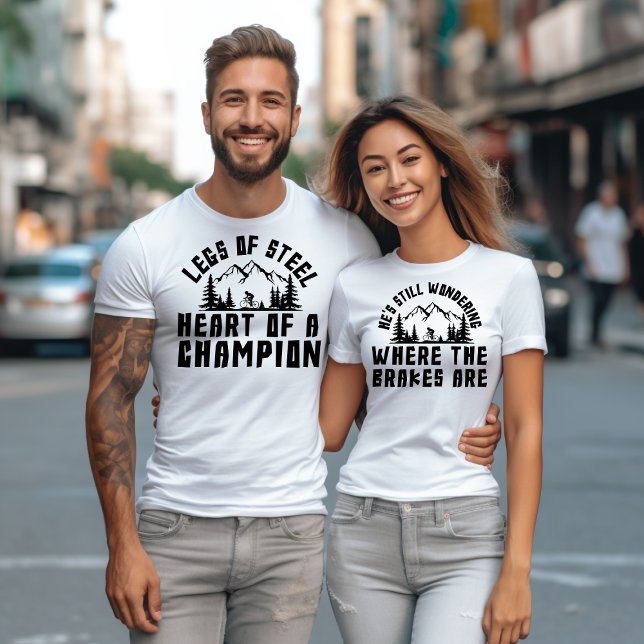Funny Individuelle Name Matching Cycling Couples' T-Shirt (Von Creator hochgeladen)