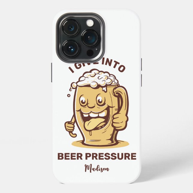 Funny Individuelle Name & Text Beer iPhone Hülle (Hinten)