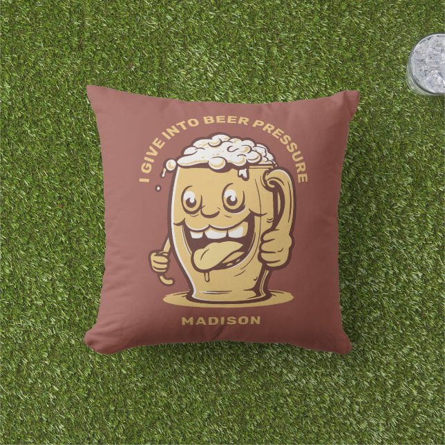 Funny Individuelle Name & Text Beer Kissen (Golfball-Marker)