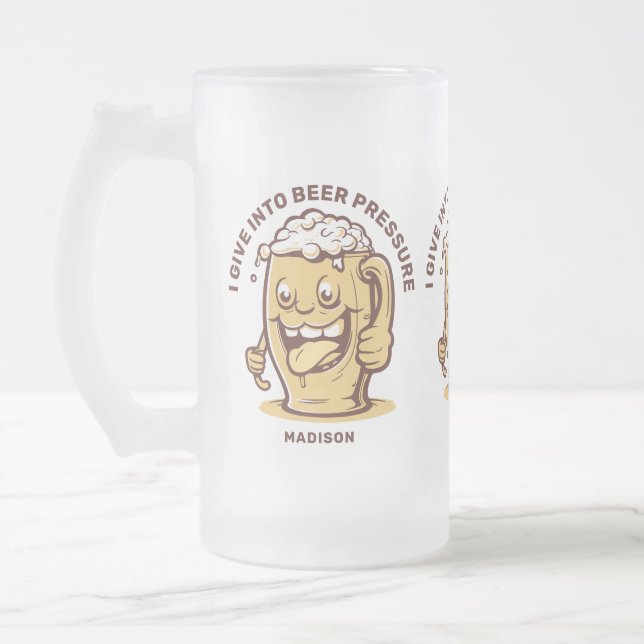 Funny Individuelle Name & Text Beer Mattglas Bierglas (Links)