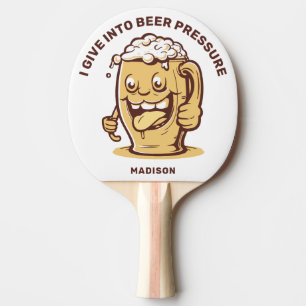 Funny Individuelle Name & Text Beer Tischtennis Schläger