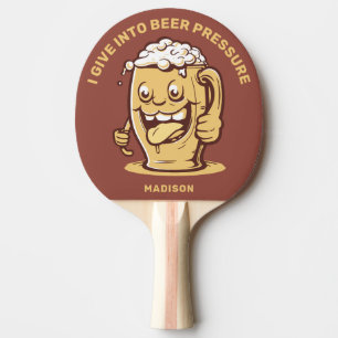 Funny Individuelle Name & Text Beer Tischtennis Schläger