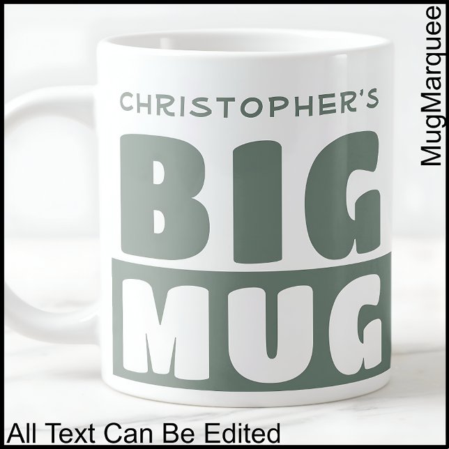 Funny Individuelle Name Text Two Tone Big Tasse 20 (Von Creator hochgeladen)