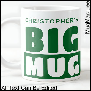 Funny Individuelle Name Text Two Tone Navy Big Tas Jumbo-Tasse