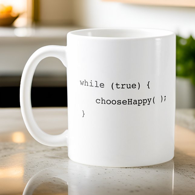 Funny Infinite Loop Wählen Sie Happy Programmer Kaffeetasse (Von Creator hochgeladen)