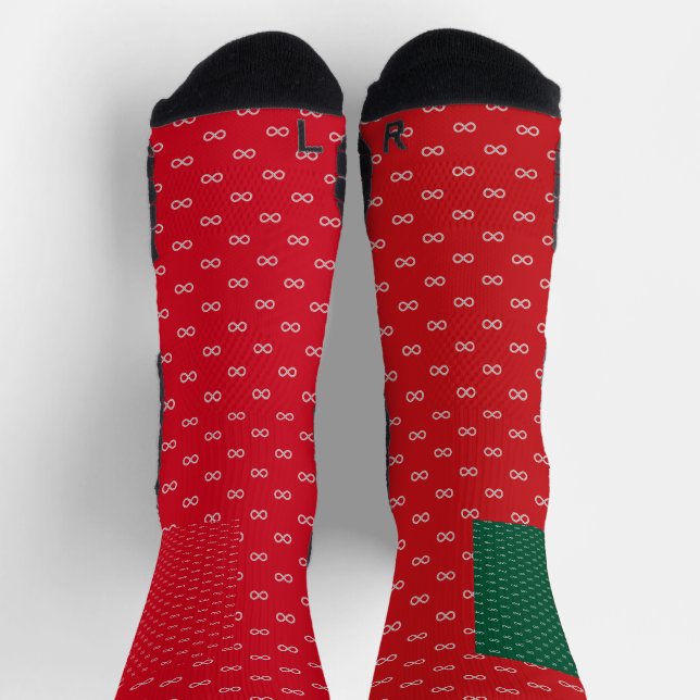 Funny Infinity Red & Black Unique Collection Socken (Oben)