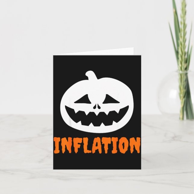 Funny Inflation Halloween Costume Couple Matching  Karte (Vorderseite)