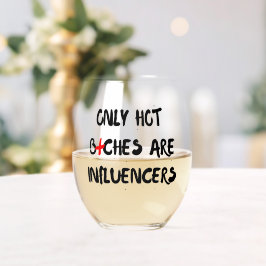 Funny Influencer Quote Wine Glass Home Decor Weinglas Ohne Stiel