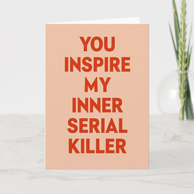 Funny Inner Serial Killer Card Karte (Vorderseite)