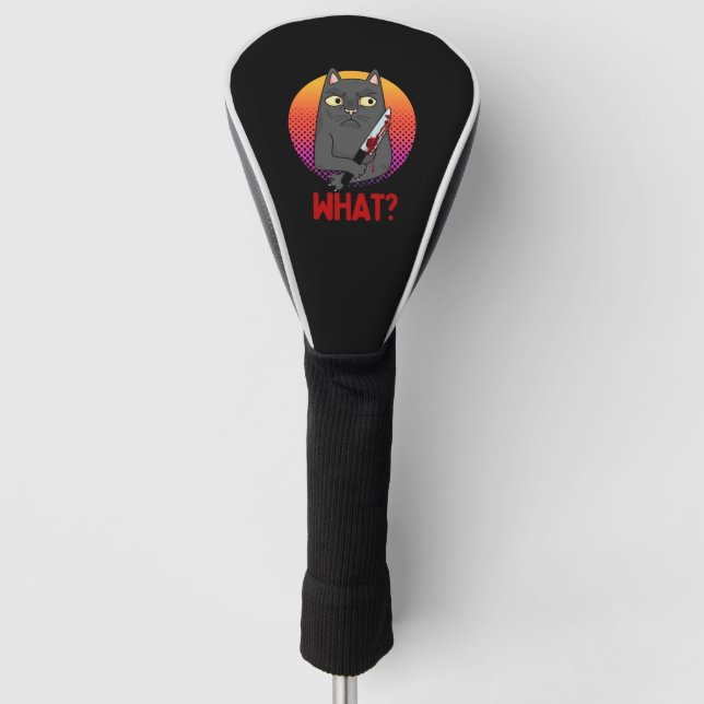Funny Innocent Murder Cat Beängstigend Golf Headcover (Vorderseite)