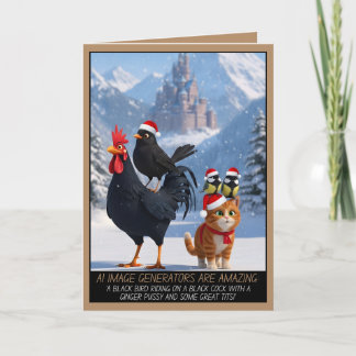 Funny innuendo Christmas Karte