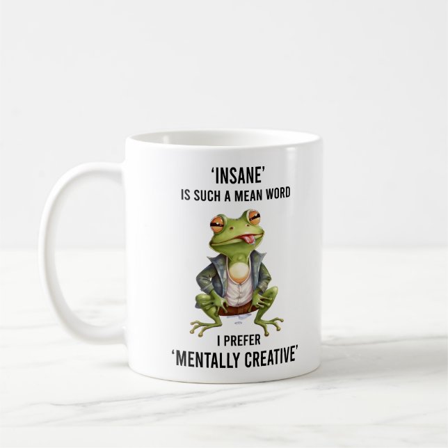 Funny Insane Frog Sprichwort Kaffeetasse (Links)