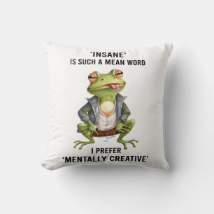 Funny Insane Frog Sprichwort Kissen